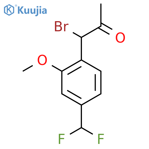 1-Bromo-1-(4-(difluoromethyl)-2-methoxyphenyl)propan-2-one structure