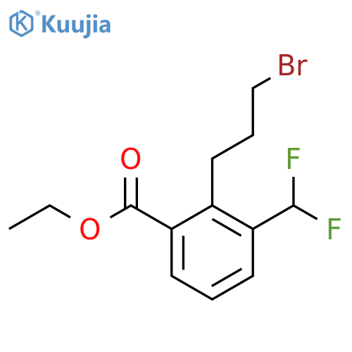 Ethyl 2-(3-bromopropyl)-3-(difluoromethyl)benzoate structure