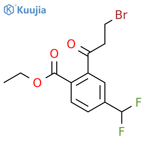 Ethyl 2-(3-bromopropanoyl)-4-(difluoromethyl)benzoate structure