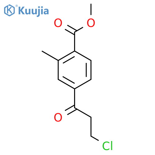 Methyl 4-(3-chloropropanoyl)-2-methylbenzoate structure