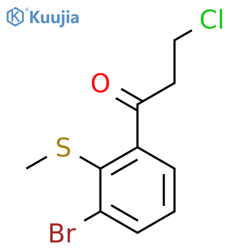 1-(3-Bromo-2-(methylthio)phenyl)-3-chloropropan-1-one structure