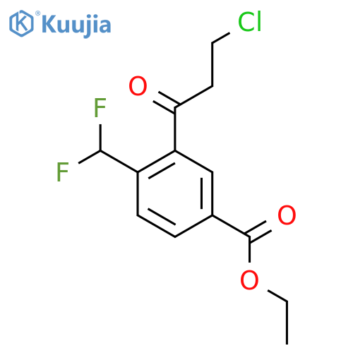 Ethyl 3-(3-chloropropanoyl)-4-(difluoromethyl)benzoate structure