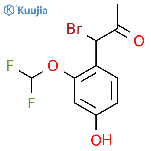 1-Bromo-1-(2-(difluoromethoxy)-4-hydroxyphenyl)propan-2-one structure