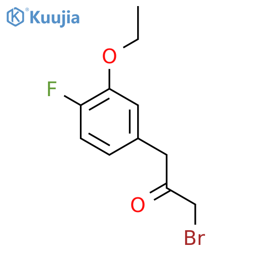 1-Bromo-3-(3-ethoxy-4-fluorophenyl)propan-2-one structure