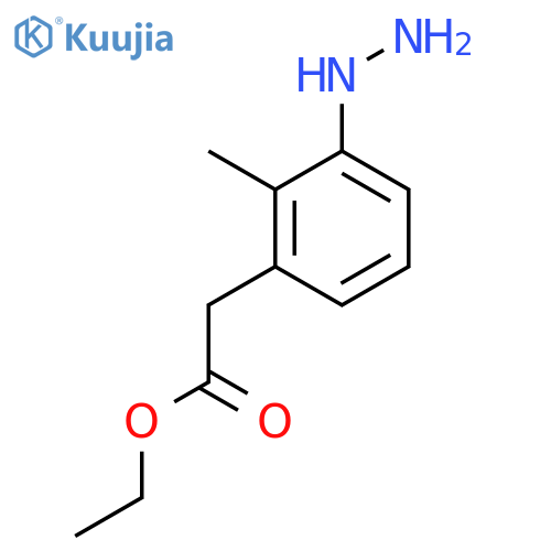 Ethyl 3-hydrazinyl-2-methylphenylacetate structure