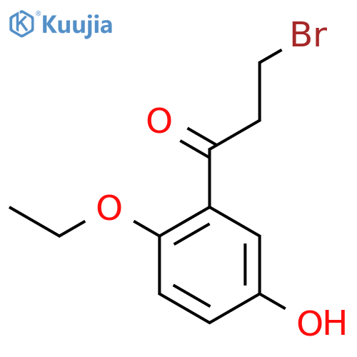 3-Bromo-1-(2-ethoxy-5-hydroxyphenyl)propan-1-one structure