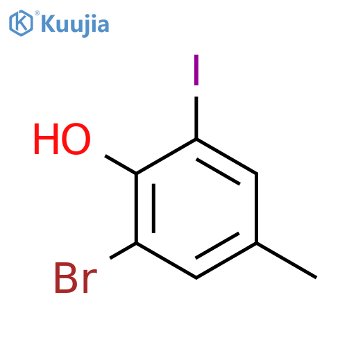 Phenol, 2-bromo-6-iodo-4-methyl- structure