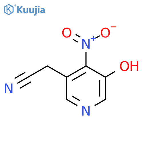 3-Hydroxy-4-nitropyridine-5-acetonitrile structure