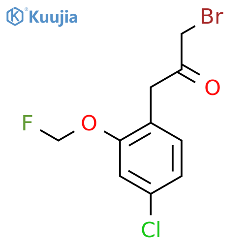 1-Bromo-3-(4-chloro-2-(fluoromethoxy)phenyl)propan-2-one structure