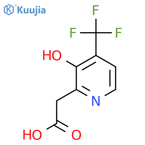 3-Hydroxy-4-(trifluoromethyl)pyridine-2-acetic acid structure