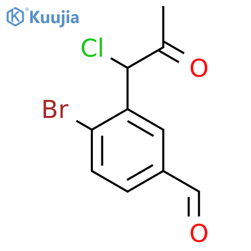 4-Bromo-3-(1-chloro-2-oxopropyl)benzaldehyde structure