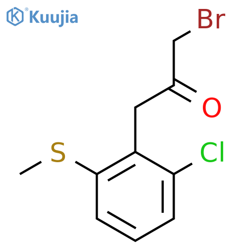 1-Bromo-3-(2-chloro-6-(methylthio)phenyl)propan-2-one structure