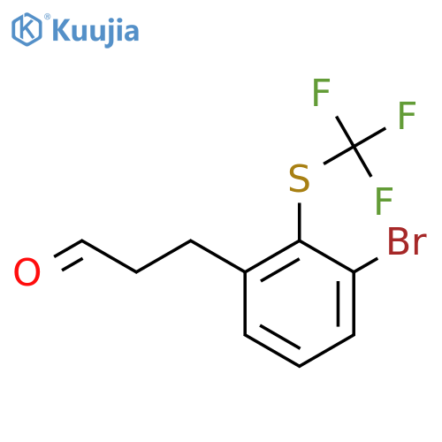 3-(3-Bromo-2-(trifluoromethylthio)phenyl)propanal structure