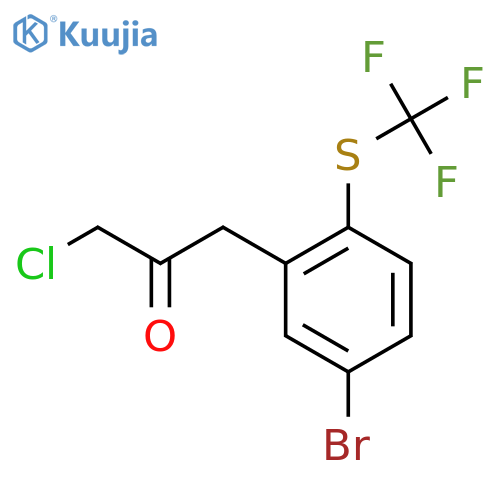 1-(5-Bromo-2-(trifluoromethylthio)phenyl)-3-chloropropan-2-one structure