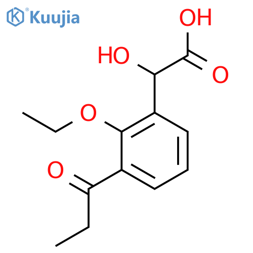 2-Ethoxy-3-propionylmandelic acid structure