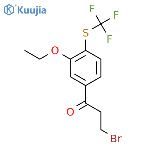 3-Bromo-1-(3-ethoxy-4-(trifluoromethylthio)phenyl)propan-1-one structure