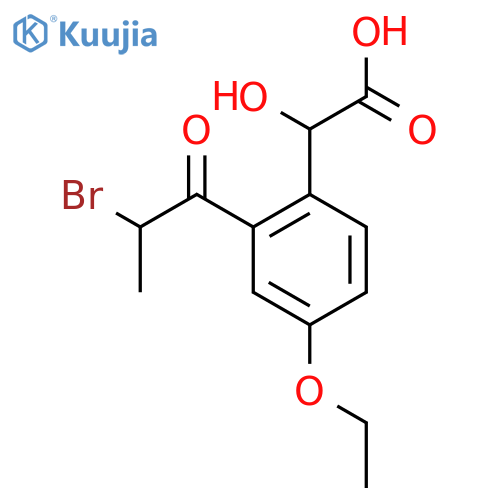 2-(2-Bromopropanoyl)-4-ethoxymandelic acid structure