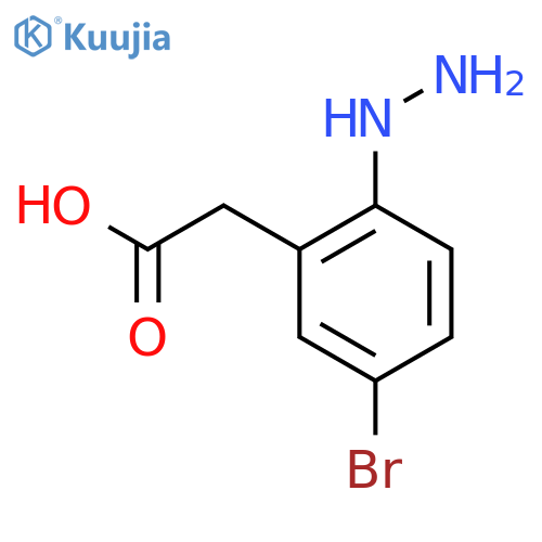 5-Bromo-2-hydrazinylphenylacetic acid structure