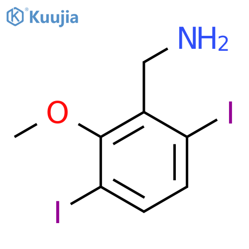 3,6-Diiodo-2-methoxybenzylamine structure