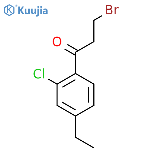 3-Bromo-1-(2-chloro-4-ethylphenyl)propan-1-one structure
