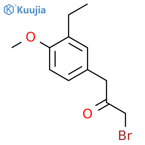 1-Bromo-3-(3-ethyl-4-methoxyphenyl)propan-2-one structure