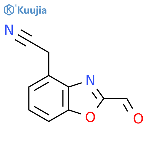 2-Formylbenzo[d]oxazole-4-acetonitrile structure