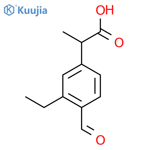 3-Ethyl-4-formylphenylpropanoic acid structure