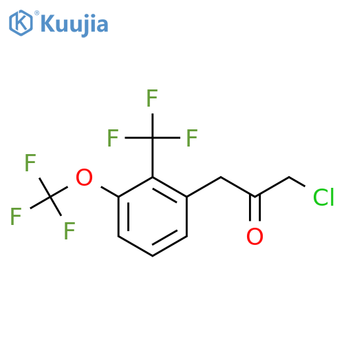 1-Chloro-3-(3-(trifluoromethoxy)-2-(trifluoromethyl)phenyl)propan-2-one structure