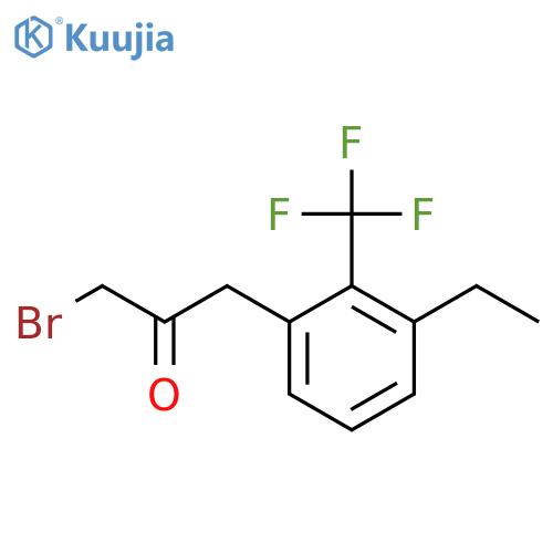1-Bromo-3-(3-ethyl-2-(trifluoromethyl)phenyl)propan-2-one structure
