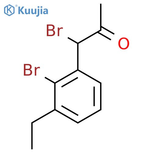 1-Bromo-1-(2-bromo-3-ethylphenyl)propan-2-one structure