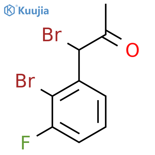 1-Bromo-1-(2-bromo-3-fluorophenyl)propan-2-one structure