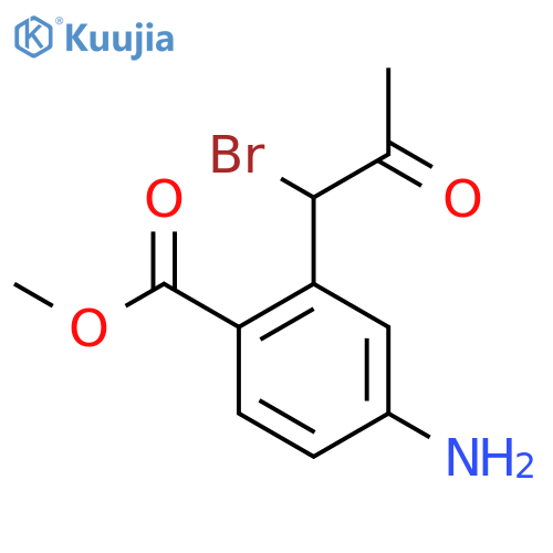 Methyl 4-amino-2-(1-bromo-2-oxopropyl)benzoate structure