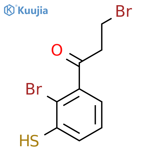 3-Bromo-1-(2-bromo-3-mercaptophenyl)propan-1-one structure