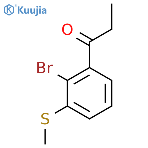 1-(2-Bromo-3-(methylthio)phenyl)propan-1-one structure