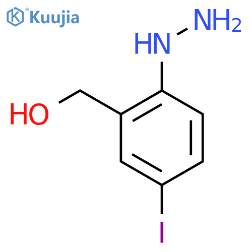 2-(Hydroxymethyl)-4-iodophenylhydrazine structure
