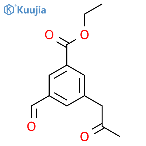 Ethyl 3-formyl-5-(2-oxopropyl)benzoate structure