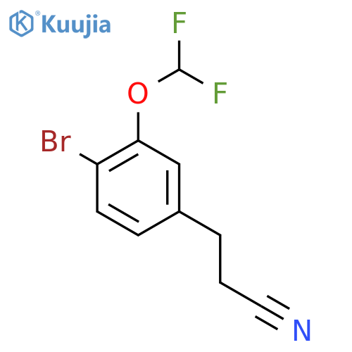 3-(4-Bromo-3-(difluoromethoxy)phenyl)propanenitrile structure