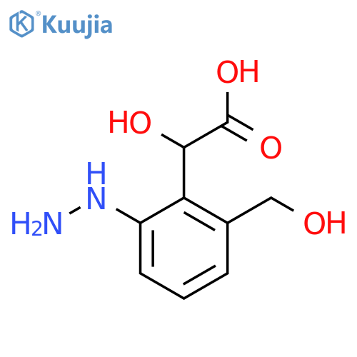 2-Hydrazinyl-6-(hydroxymethyl)mandelic acid structure