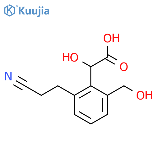 2-(2-Cyanoethyl)-6-(hydroxymethyl)mandelic acid structure