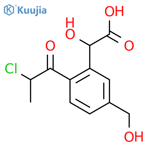 2-(2-Chloropropanoyl)-5-(hydroxymethyl)mandelic acid structure