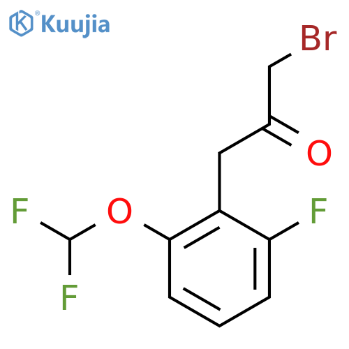 1-Bromo-3-(2-(difluoromethoxy)-6-fluorophenyl)propan-2-one structure