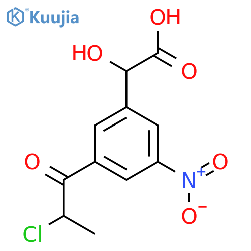 3-(2-Chloropropanoyl)-5-nitromandelic acid structure