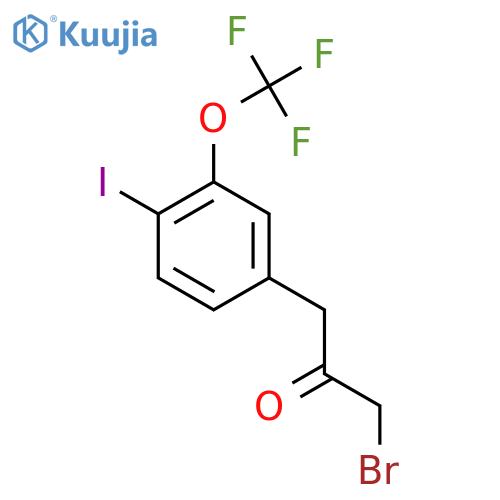 1-Bromo-3-(4-iodo-3-(trifluoromethoxy)phenyl)propan-2-one structure