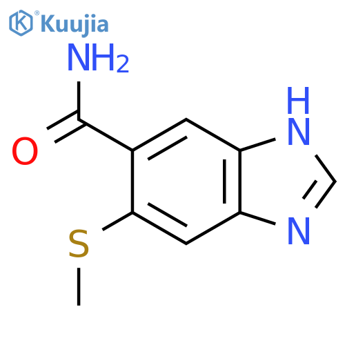 6-Methylthio-1H-benzimidazole-5-carboxamide structure