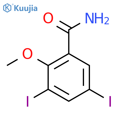 3,5-Diiodo-2-methoxybenzamide structure