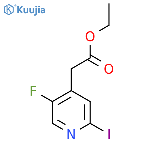 Ethyl 5-fluoro-2-iodopyridine-4-acetate structure