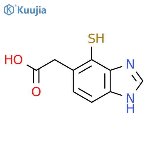 7-Mercapto-1H-benzimidazole-6-acetic acid structure