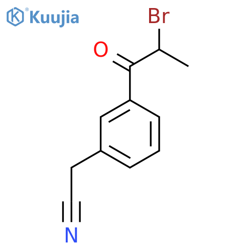 2-Bromo-1-(3-(cyanomethyl)phenyl)propan-1-one structure