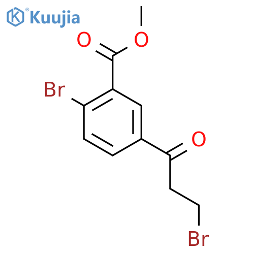 Methyl 2-bromo-5-(3-bromopropanoyl)benzoate structure