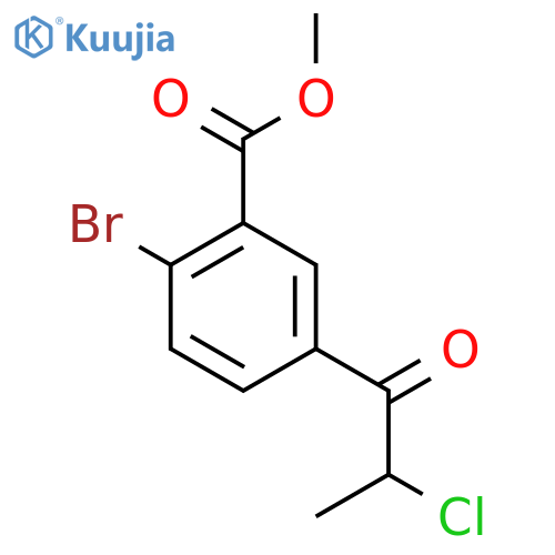 Methyl 2-bromo-5-(2-chloropropanoyl)benzoate structure